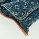 LOUIS VUITTON Monogram Denim Flat Shopper Tote Bag Blue M95018 Auth BA10551SAM-10