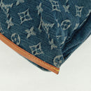 LOUIS VUITTON Monogram Denim Flat Shopper Tote Bag Blue M95018 Auth BA10551SAM-16