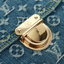 LOUIS VUITTON Monogram Denim Flat Shopper Tote Bag Blue M95018 Auth BA10551SAM-18