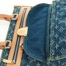 LOUIS VUITTON Monogram Denim Flat Shopper Tote Bag Blue M95018 Auth BA10551SAM-19