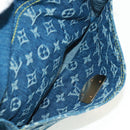 LOUIS VUITTON Monogram Denim Flat Shopper Tote Bag Blue M95018 Auth BA10551SAM-20