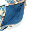 LOUIS VUITTON Monogram Denim Flat Shopper Tote Bag Blue M95018 Auth BA10551SAM-25