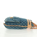 LOUIS VUITTON Monogram Denim Flat Shopper Tote Bag Blue M95018 Auth BA10551SAM-5