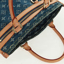 LOUIS VUITTON Monogram Denim Flat Shopper Tote Bag Blue M95018 Auth BA10551SAM-7