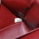 CHANEL Matelasse 25 Double Flap Chain Bag Lamb Skin Black Gold CC Auth BA10555SM-29