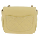 CHANEL Matelasse Chain Shoulder Bag Lamb Skin Yellow Gold CC Auth BA10556SM-3