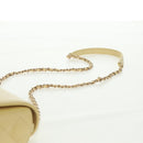 CHANEL Matelasse Chain Shoulder Bag Lamb Skin Yellow Gold CC Auth BA10556SM-15