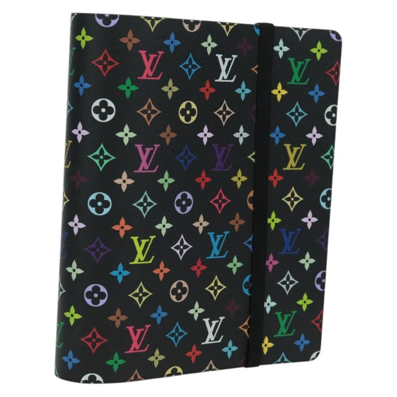 LOUIS VUITTON Multicolor Binder Black LV Auth BA10559SM