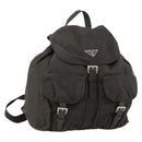 PRADA Backpack Nylon Gray Silver Auth BA10561-1