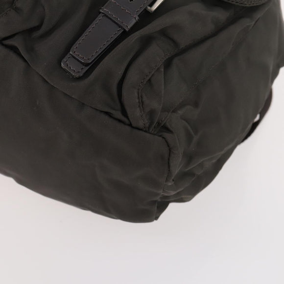 PRADA Backpack Nylon Gray Silver Auth BA10561