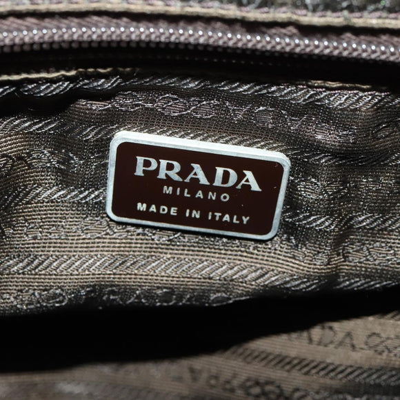 PRADA Backpack Nylon Gray Silver Auth BA10561