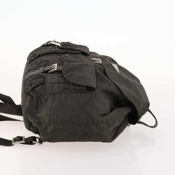 PRADA Backpack Nylon Gray Silver Auth BA10561