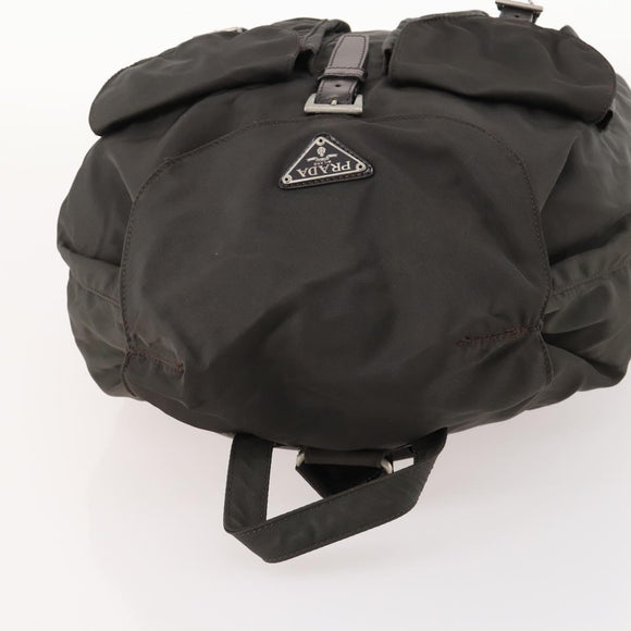 PRADA Backpack Nylon Gray Silver Auth BA10561