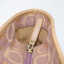 Salvatore Ferragamo Gancini Tote Bag Canvas Purple Gold Auth BA10562-10