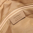 Salvatore Ferragamo Gancini Tote Bag Canvas Purple Gold Auth BA10562-12