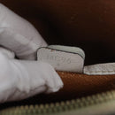 CELINE Hand Bag Leather 2way White Gold Auth BA10567-22