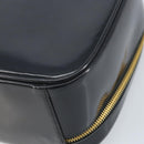 GUCCI Bamboo Vanity Hand Bag Patent 2way Navy Gold 000 3270 0323 Auth BA10568-18