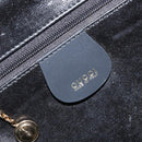 GUCCI Bamboo Vanity Hand Bag Patent 2way Navy Gold 000 3270 0323 Auth BA10568-19