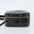 GUCCI Bamboo Vanity Hand Bag Patent 2way Navy Gold 000 3270 0323 Auth BA10568-4