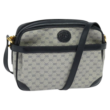 GUCCI Micro GG Supreme Shoulder Bag PVC Navy Gold 007 084 0092 Auth BA1057