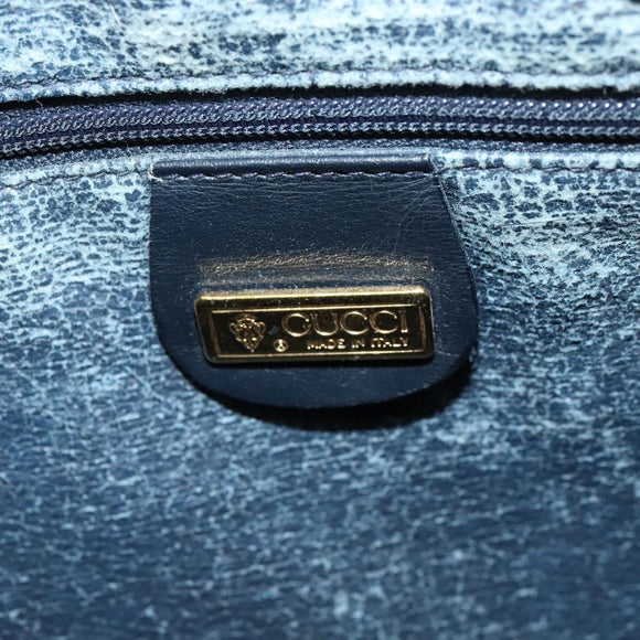 GUCCI Micro GG Supreme Shoulder Bag PVC Navy Gold 007 084 0092 Auth BA1057