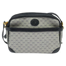 GUCCI Micro GG Supreme Shoulder Bag PVC Navy Gold 007 084 0092 Auth BA1057-13