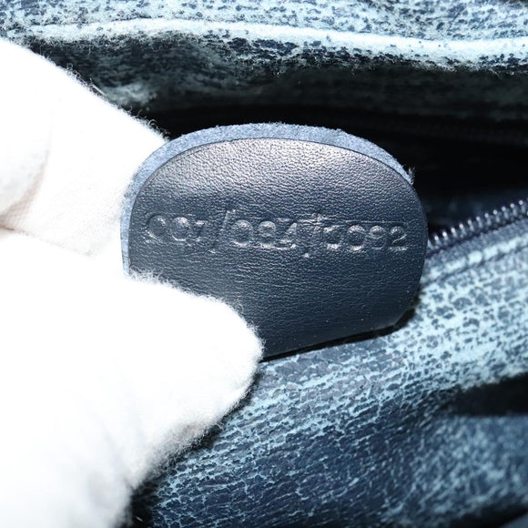 GUCCI Micro GG Supreme Shoulder Bag PVC Navy Gold 007 084 0092 Auth BA1057