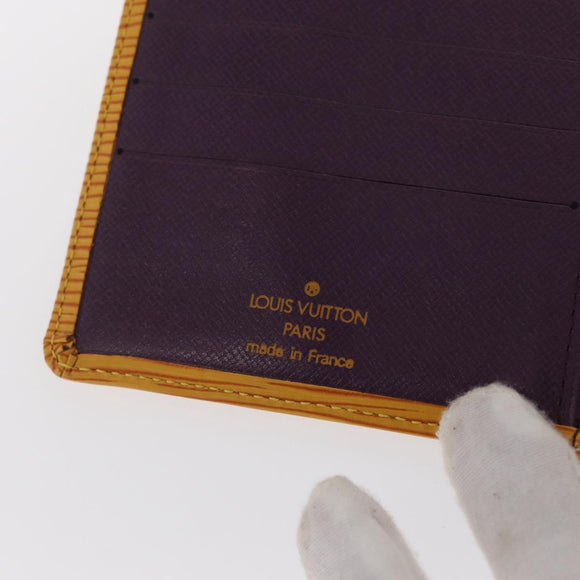 LOUIS VUITTON Epi Porte Billets Compact Bifold Wallet Yellow M63559 Auth BA10574