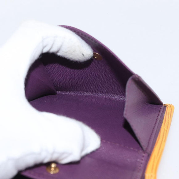 LOUIS VUITTON Epi Porte Billets Compact Bifold Wallet Yellow M63559 Auth BA10574