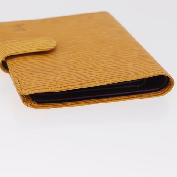LOUIS VUITTON Epi Porte Billets Compact Bifold Wallet Yellow M63559 Auth BA10574
