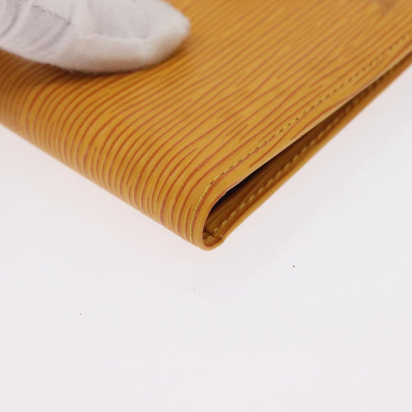 LOUIS VUITTON Epi Porte Billets Compact Bifold Wallet Yellow M63559 Auth BA10574