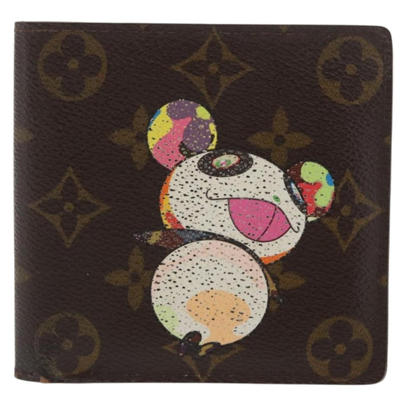 LOUIS VUITTON Monogram Panda Portefeuille Marco Wallet M61666 LV Auth BA10575