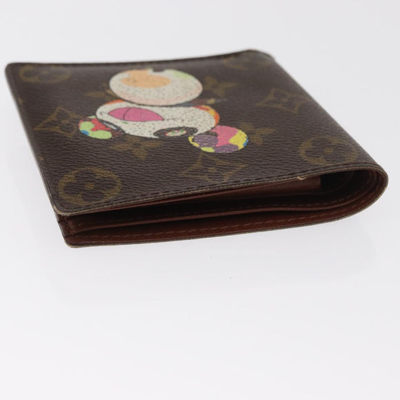 LOUIS VUITTON Monogram Panda Portefeuille Marco Wallet M61666 LV Auth BA10575