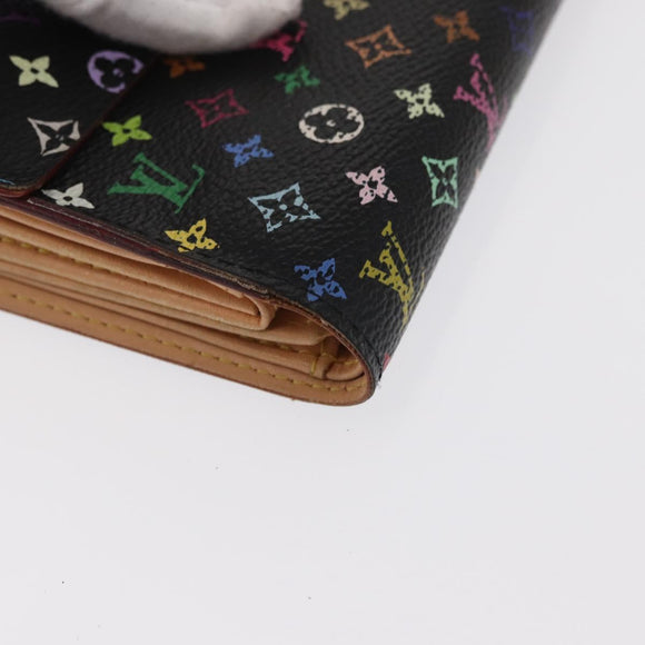 LOUIS VUITTON Multicolor Portefeuille Alexandra Wallet Black M60084 Auth BA10576