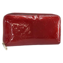 LOUIS VUITTON Vernis Zippy Wallet Wallet Pomme D'amour M91981 LV Auth BA10580-1