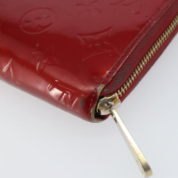 LOUIS VUITTON Vernis Zippy Wallet Wallet Pomme D'amour M91981 LV Auth BA10580