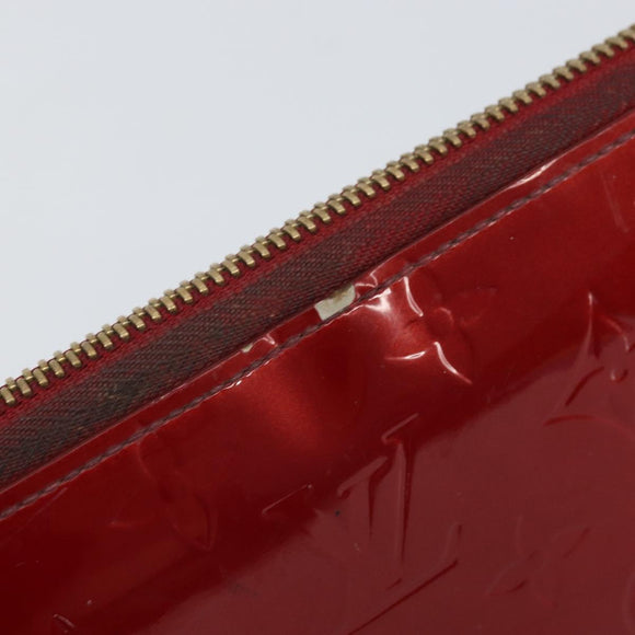 LOUIS VUITTON Vernis Zippy Wallet Wallet Pomme D'amour M91981 LV Auth BA10580