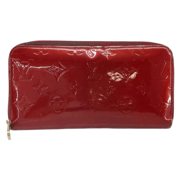 LOUIS VUITTON Vernis Zippy Wallet Wallet Pomme D'amour M91981 LV Auth BA10580