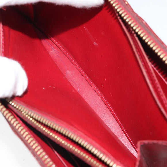 LOUIS VUITTON Vernis Zippy Wallet Wallet Pomme D'amour M91981 LV Auth BA10580
