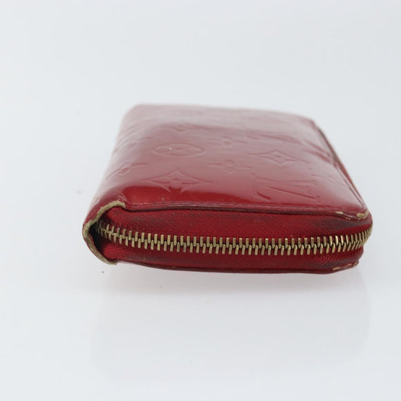 LOUIS VUITTON Vernis Zippy Wallet Wallet Pomme D'amour M91981 LV Auth BA10580