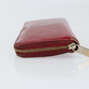 LOUIS VUITTON Vernis Zippy Wallet Wallet Pomme D'amour M91981 LV Auth BA10580-4