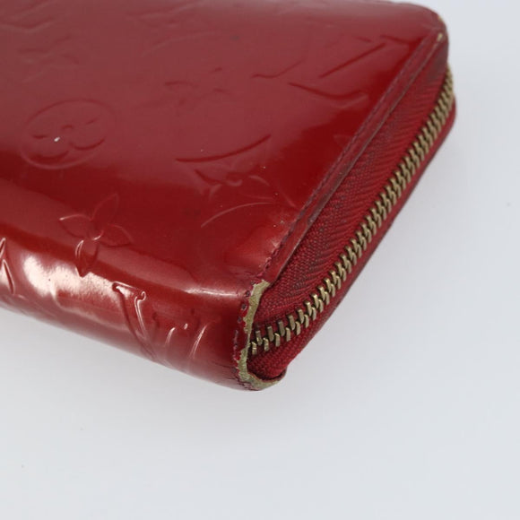 LOUIS VUITTON Vernis Zippy Wallet Wallet Pomme D'amour M91981 LV Auth BA10580