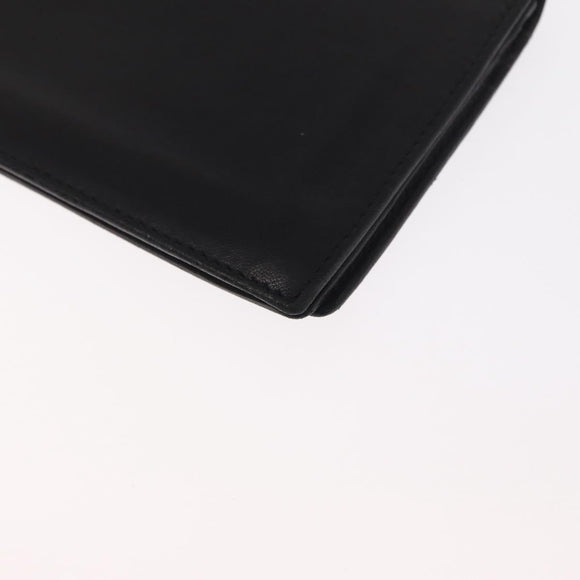 LOEWE Long Wallet Leather Black Auth BA10581