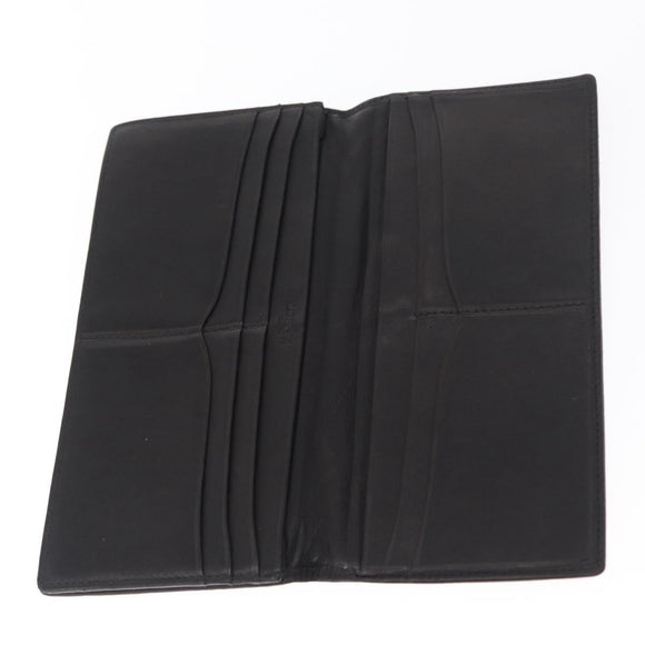 LOEWE Long Wallet Leather Black Auth BA10581