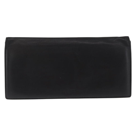 LOEWE Long Wallet Leather Black Auth BA10581