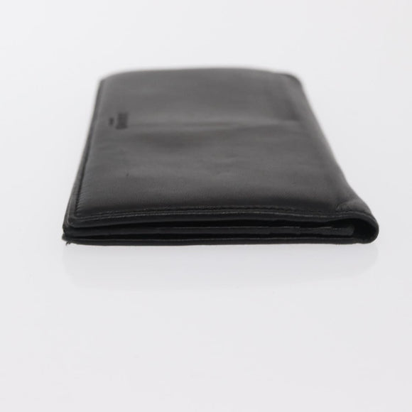 LOEWE Long Wallet Leather Black Auth BA10581