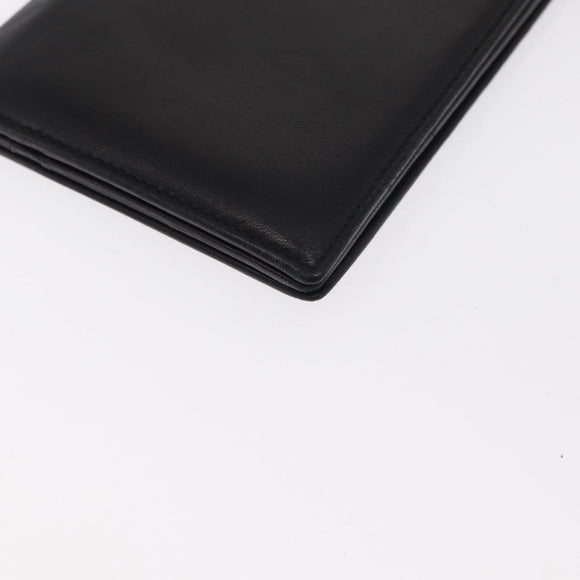 LOEWE Long Wallet Leather Black Auth BA10581