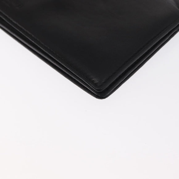 LOEWE Long Wallet Leather Black Auth BA10581
