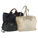 MCM Chanel Hermes Tote Bag Canvas 3 Set Beige Black Navy Auth BA10583-1