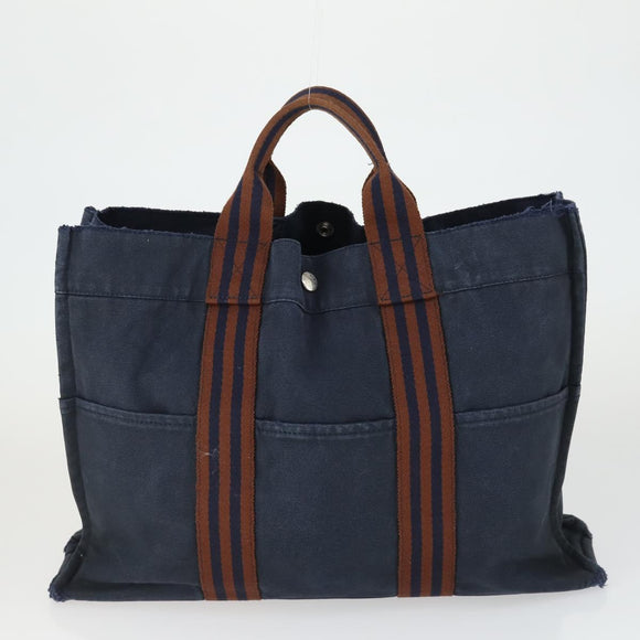 MCM Chanel Hermes Tote Bag Canvas 3 Set Beige Black Navy Auth BA10583